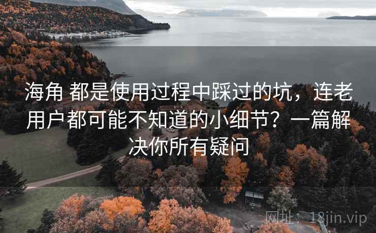 海角 都是使用过程中踩过的坑，连老用户都可能不知道的小细节？一篇解决你所有疑问