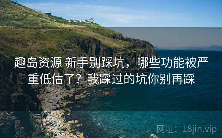 趣岛资源 新手别踩坑,哪些功能被严重低估了?我踩过的坑你别再踩 趣岛资源 新手别踩坑,哪些功能被严重低估了?我踩过的坑你别再踩
